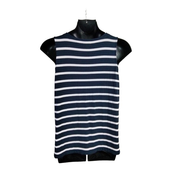 J. Jill Wearever Collection Sleeveless Striped Flowy Stretch Longline Top Large - Picture 2 of 12